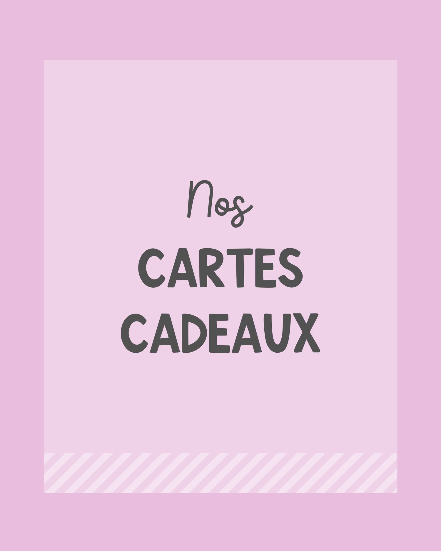 Nos Cartes cadeaux